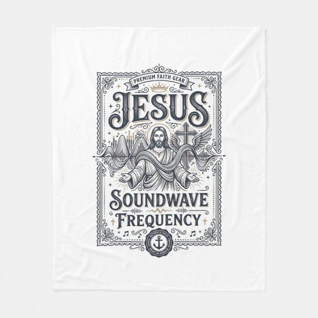 Cobertor De Velo Frequência da Onda Sonora de Jesus Frequência da O (Frente)