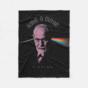 Cobertor De Velo Freud Rosa (Tenha Um Charuto)