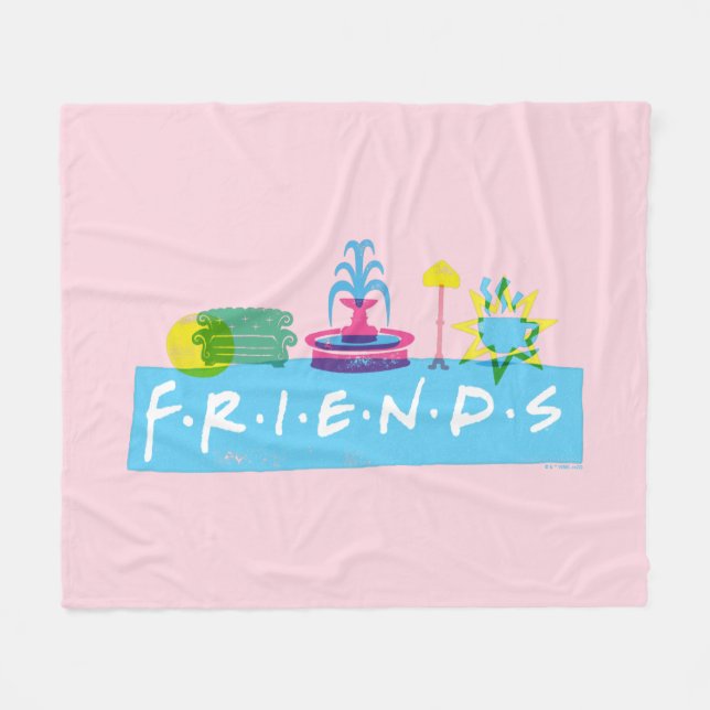 Cobertor De Velo FRIENDS™ | Logotipo com Ícones (Frente (Horizontal))