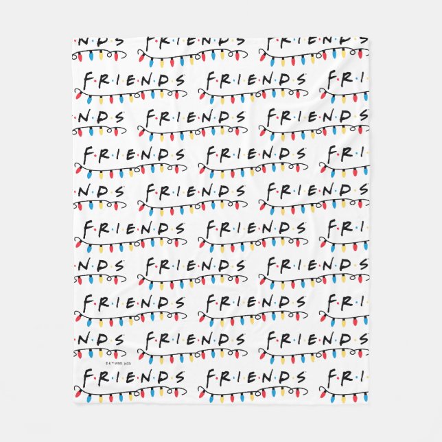 Cobertor De Velo FRIENDS™ | Luzes de Natal Logo (Frente)