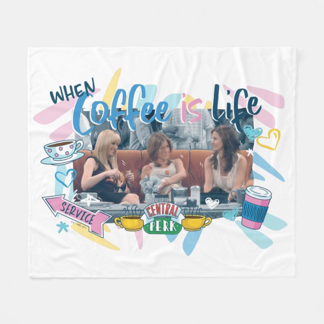 Cobertor De Velo FRIENDS™ | Quando o Café é Vida (Frente (Horizontal))