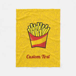 Cobertor De Velo Fries franceses Fleece Blanket