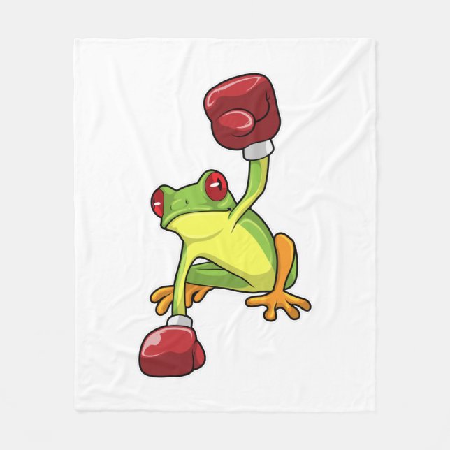 Cobertor De Velo Frog at Boxing with Boxing gloves (Frente)
