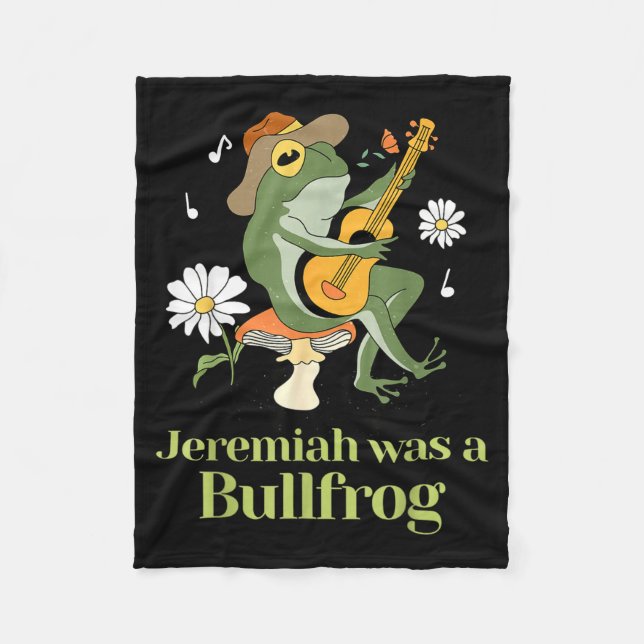 Cobertor De Velo Frog Guitar-jeremiah Was Bullfrog Funny Saying  (Frente)