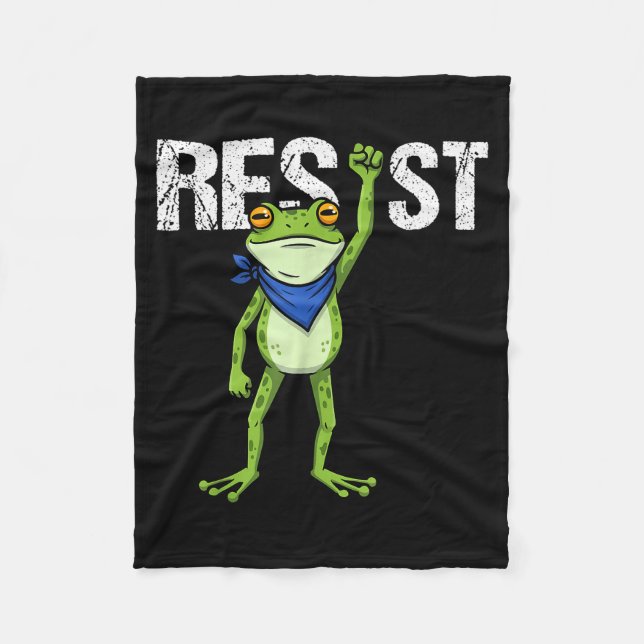 Cobertor De Velo Frogs Resist - Rtland Frog Protest Funny  (Frente)