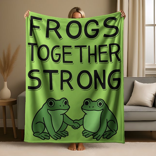 Cobertor De Velo Frogs Together Strong Portland Frog Protest (Criador carregado)