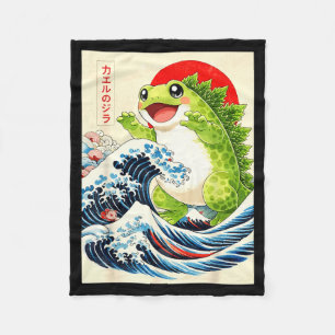 Cobertor De Velo Frogzilla Sapo Arte Japonesa Engraçada Anime Para