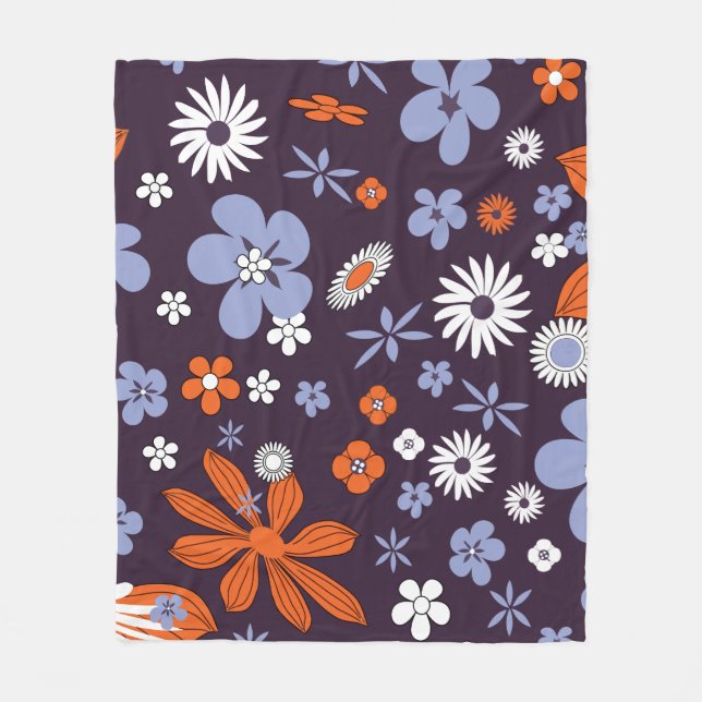 Cobertor De Velo Frota Indígena Floral da Design com Retrora (Frente)