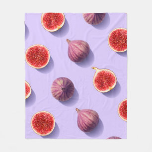 Cobertor De Velo Fruta colorida de figos frescos em pas roxas