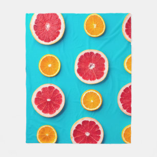 Cobertor De Velo Fruta colorida de laranja e toranja frescos