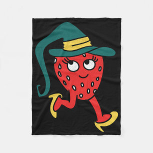 Cobertor De Velo Fruta de Morango com Costume de Halloween Preguiço