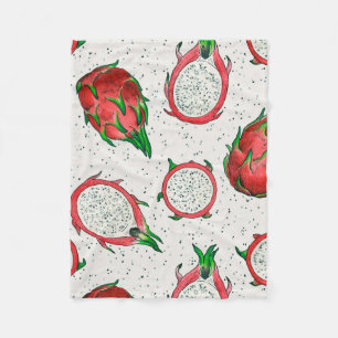 Cobertor De Velo Fruta do dragão vermelho em branco
