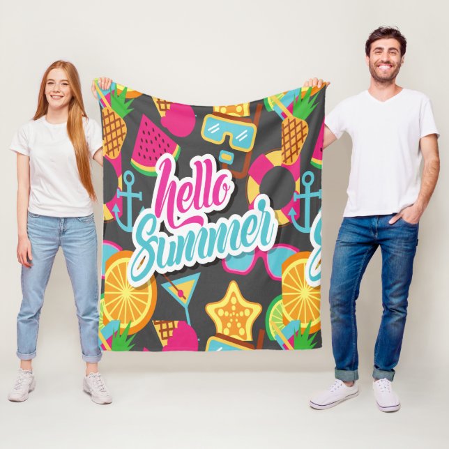 Cobertor De Velo Frutas de cartum Flece Blanket (In Situ)