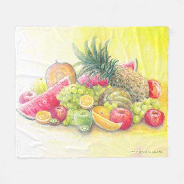 Cobertor De Velo Frutas felizes (Frente (Horizontal))