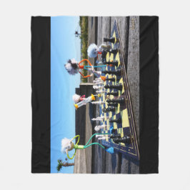 Cobertor De Velo Fubby die schaakspel spelen.