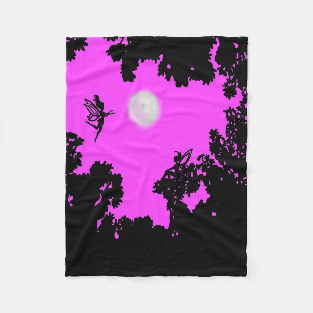 Cobertor De Velo Fuchsia Faerie Night (Frente)