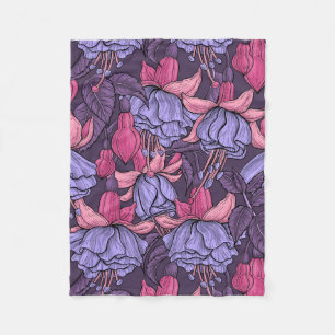 Cobertor De Velo Fúcsia em rosa e violeta