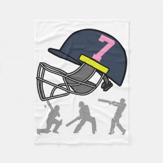 Cobertor De Velo Fun 7th Birthday Cricket Player Boys Kids 7 Year O