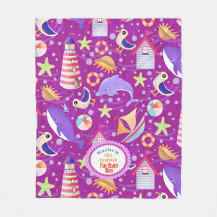 Cobertor De Velo Fun Beach Magenta