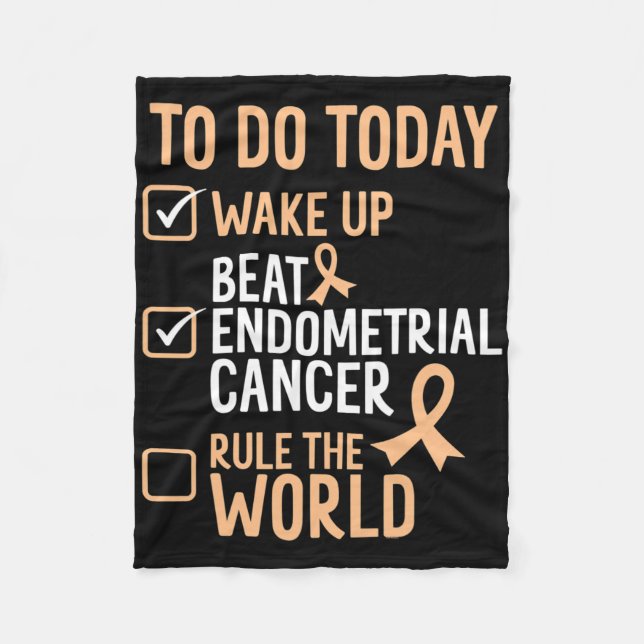 Cobertor De Velo Fun Beat Endometrial Cancer Rule The World - Survi (Frente)