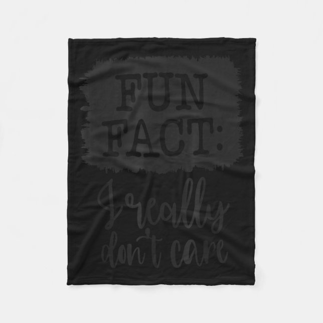 Cobertor De Velo Fun Fact I Really Don’t Care, Sarcastic Quotes Fun (Frente)