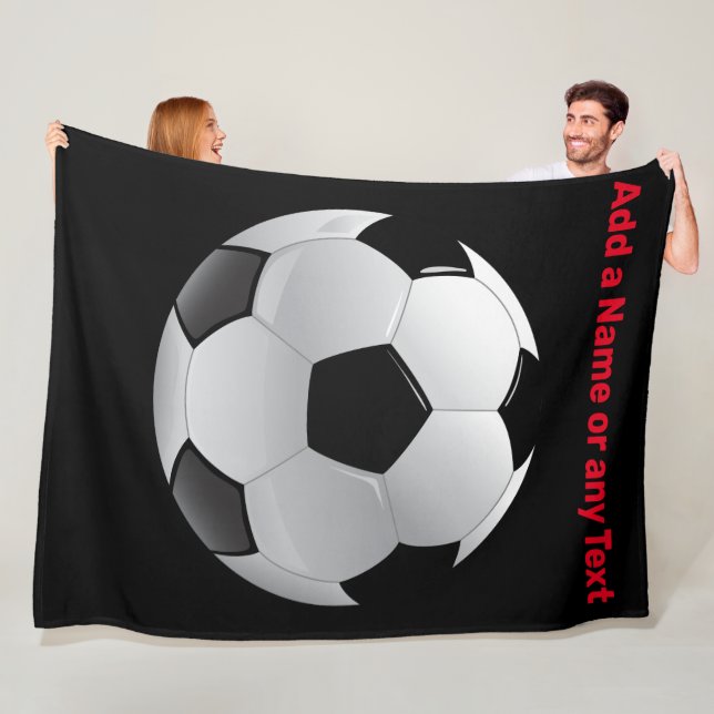 Cobertor De Velo Fun Football Soccer ball Fleece Throw Blanket (In Situ)