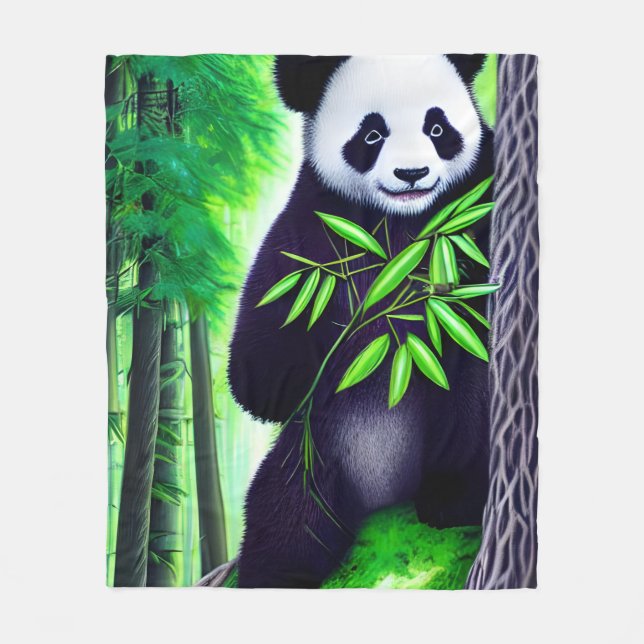 Cobertor De Velo Fun Little Panda Bear (Frente)