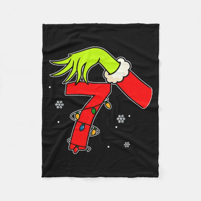 Cobertor De Velo Fun Number 7 Christmas 67 Six Seven Meme Xmas Men  (Frente)