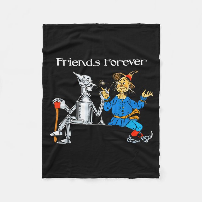 Cobertor De Velo Fun Tee Shirt Friends Forever Wizard Of Oz Ecrow  (Frente)
