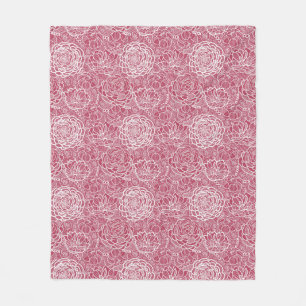 Cobertor De Velo Fundo azul do teste padrão de flores do laço