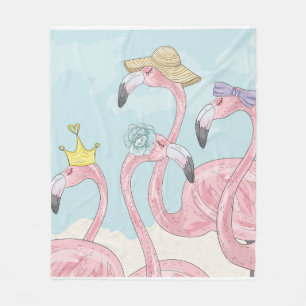 Cobertor De Velo Fundo bonito com flamingos. Fundo de Verão 