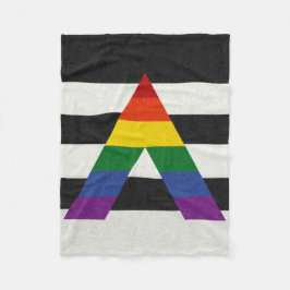Cobertor De Velo Fundo Colorido do Sinalizador do Orgulho Ally LGBT