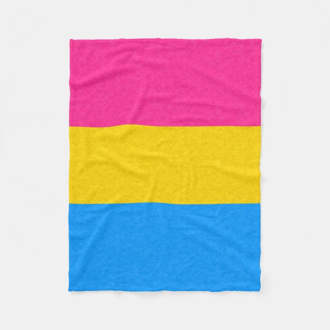 Cobertor De Velo Fundo Colorido do Sinalizador do Orgulho Pansexual (Frente)