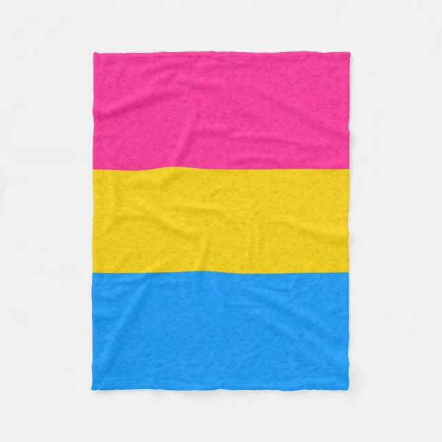 Cobertor De Velo Fundo Colorido do Sinalizador do Orgulho Pansexual (Frente)