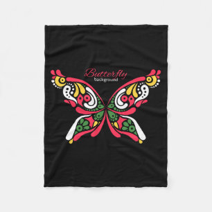 Cobertor De Velo Fundo com linda borboleta. Tatuagem pouco