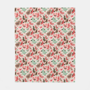 Cobertor De Velo fundo com pássaros bonitos