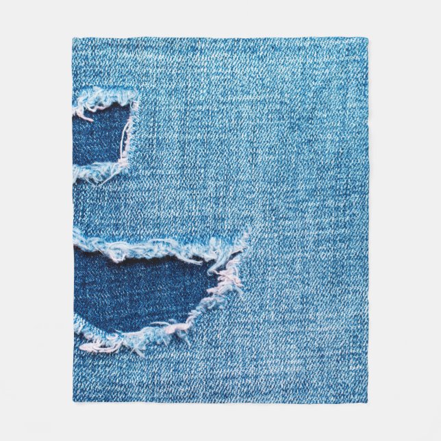 Cobertor De Velo Fundo de denim texturizado. Furo no tecido (Frente)