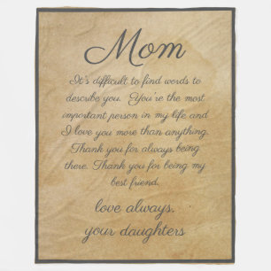 Cobertor De Velo Fundo de Papel Parchment com Mensagem de Letra Man