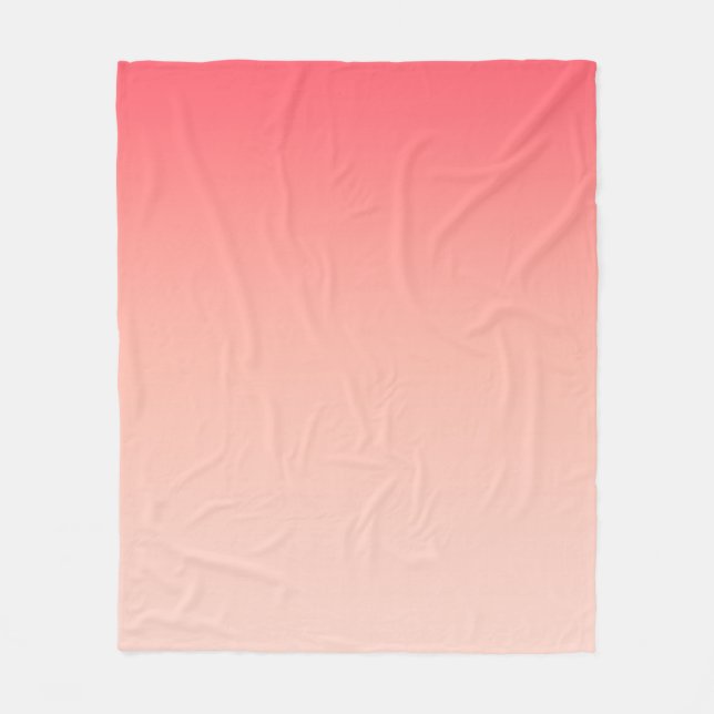 Cobertor De Velo Fundo degradê rosa e pêssego (Frente)