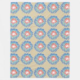 Cobertor De Velo Fundo do Azulejo de girassol abstrato