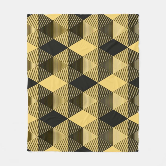 Cobertor De Velo fundo geométrico abstrato. Malha hexagonal com (Frente)