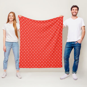 Cobertor De Velo Fundo vermelho contínuo com padrão de bolinhas