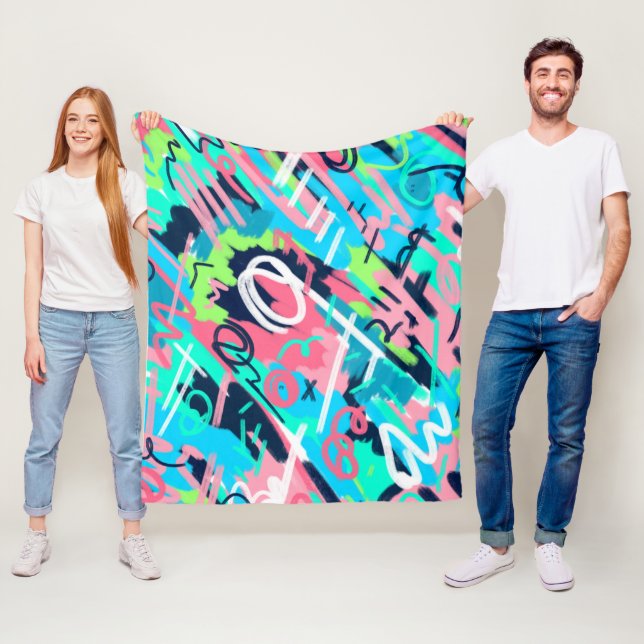 Cobertor De Velo Funky Abstrato Art (In Situ)