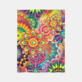 Cobertor De Velo Funky Retro Pattern Abstrato Bohemian