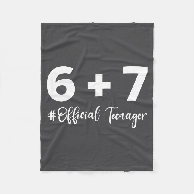 Cobertor De Velo Funny 13th Birthday Teenager 6+7 Year Old Boys Kid (Frente)