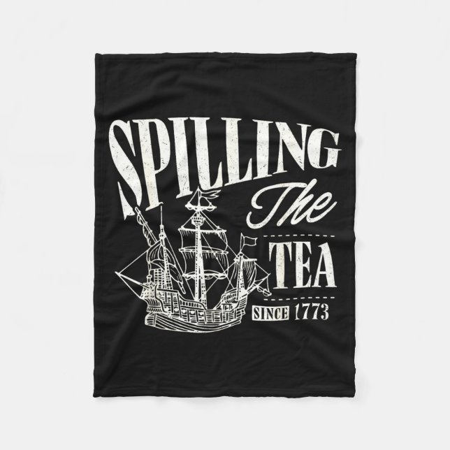 Cobertor De Velo Funny 4th Of July Slling The Tea Since 1773  (Frente)