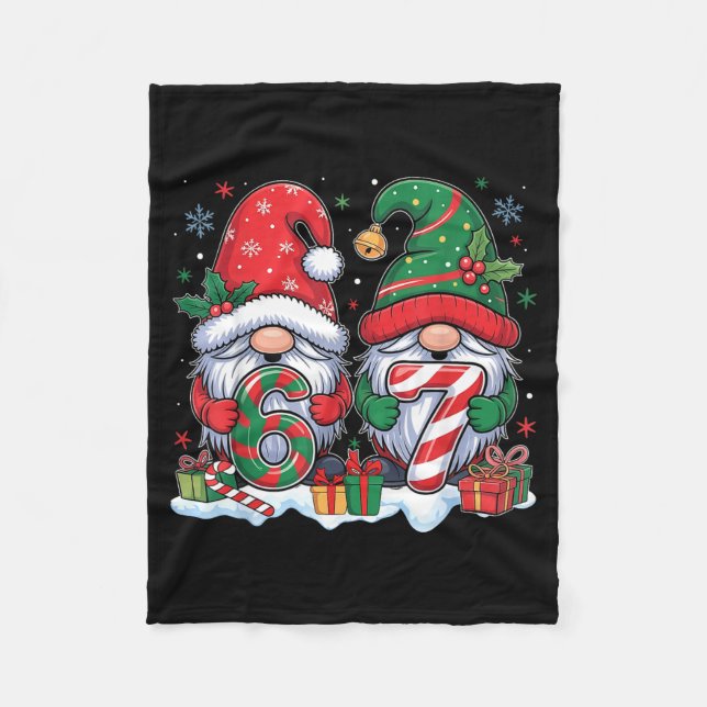 Cobertor De Velo Funny 67 Christmas Pajamas Six Seven Meme 67 Gnome (Frente)