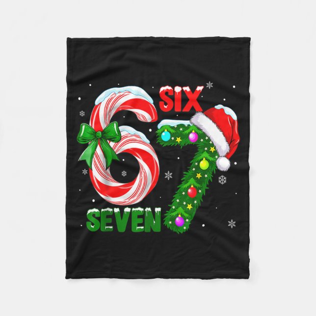 Cobertor De Velo Funny 67 Christmas Shirts Boys Kids 6 7 Meme Pajam (Frente)