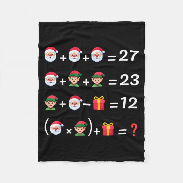 Cobertor De Velo Funny 67 Meme Christmas Math Teacher Santa Six Sev (Frente)
