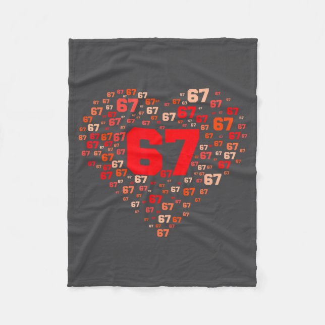 Cobertor De Velo Funny 67 Meme Six Seven Heart Matching Couples Val (Frente)